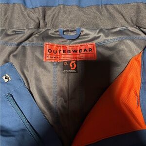 Scott Men's Blue and Orange Ski Pants